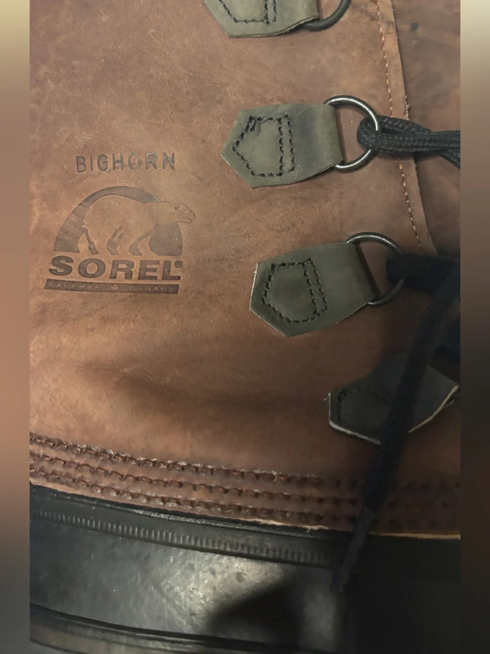 Vintage Sorel Bighorn Men’s Size 10 Snow Boots Leather Made in Canada Insulated